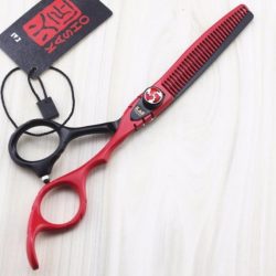 Kéo tỉa tóc kasho đỏ đen